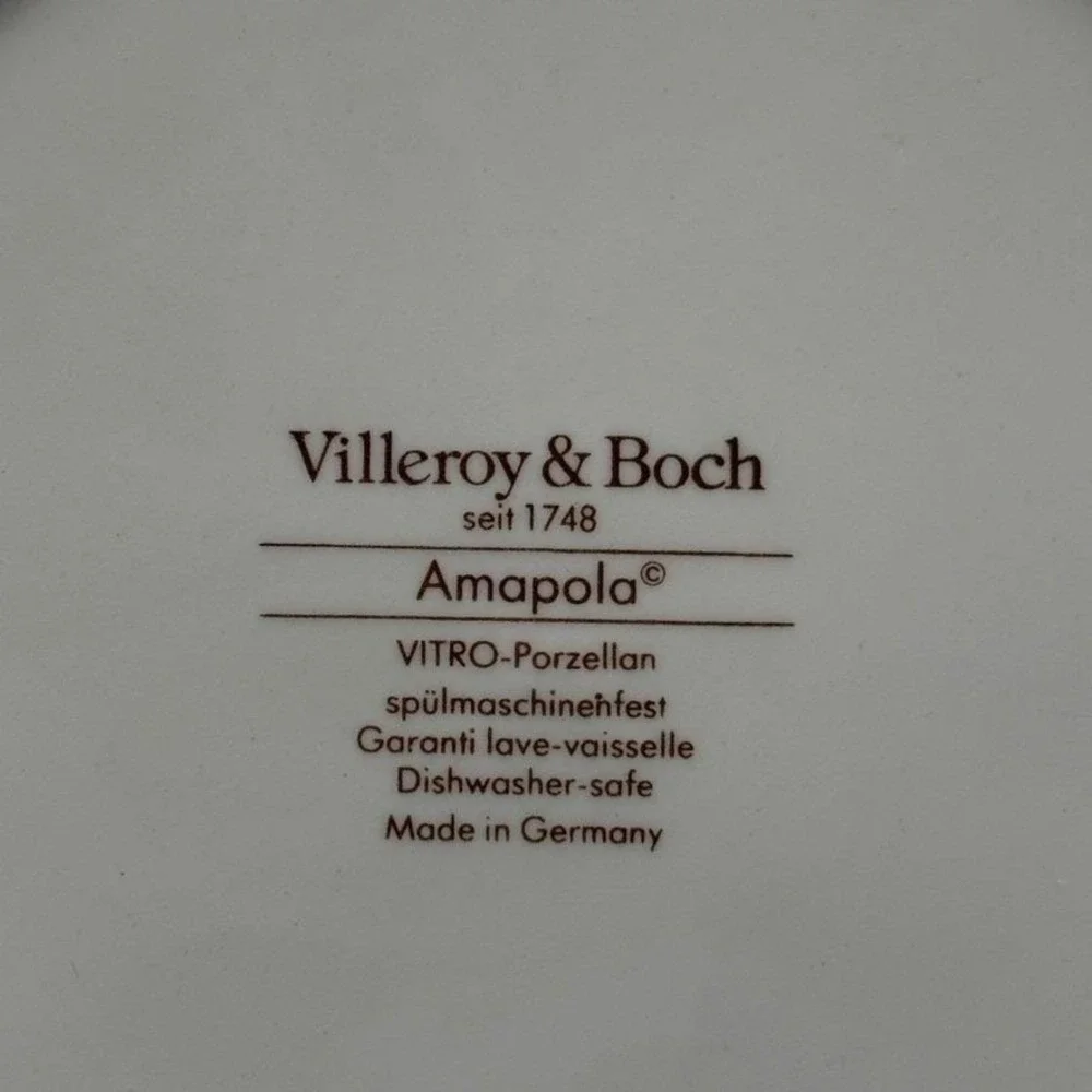 Villeroy & Boch AMAPOLA Poppies Dinner Plates 10.5